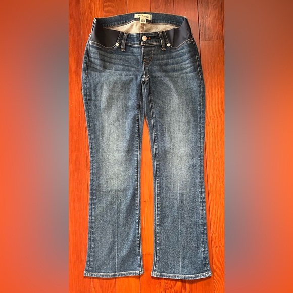 NWOT Madewell The Maternity Side-Panel Kick Out Crop Jeans in Arlen Wash - 25 - Picture 6 of 9
